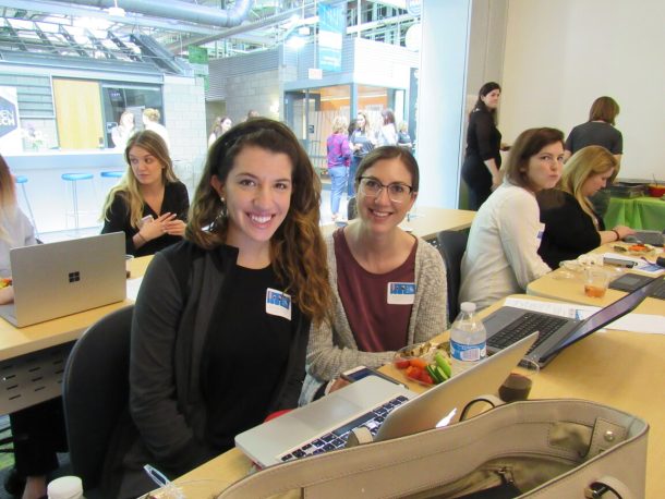women at a Tech Elevator event